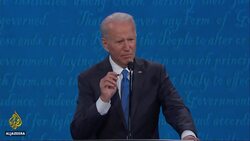 US elections 2020: Trump and Biden spar in more restrained event News Clip