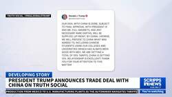 President Trump announces trade deal with China on Truth Social News Clip