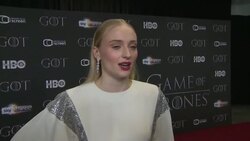 Sophie Turner being interviewed at GoT premiere News Clip