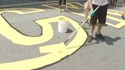 CLEAN : Black Lives Matter mural painted on street outside Brooklyn Municipal Building News Clip