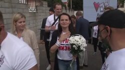 CLEAN : FILE: Belarus opposition wins EU parliament rights award News Clip