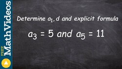 Learn to write the explicit formula given two terms of the sequence Instructional Video