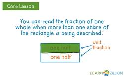 Describing Fractions of Rectangles Using Unit Fractions Instructional Video