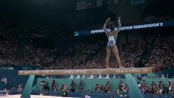 The stars come out for Simone Biles at Paris 2024 Instructional Video