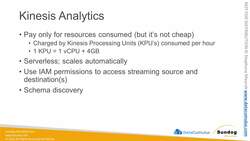 AWS Certified Data Analytics Specialty 2021 – Hands-On - Kinesis Analytics Costs; RANDOM_CUT_FOREST Instructional Video