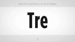 How to Count from 1 to 10 in Italian Instructional Video