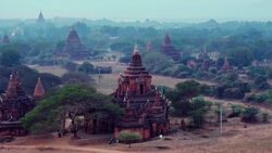 Old Bagan: Drone Views of Myanmar's Timeless Temples Stock Footage