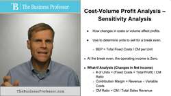 Cost Volume Profit Analysis - Sensitivity Analysis Instructional Video