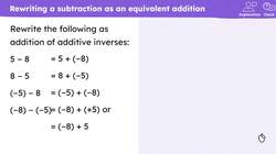 Subtraction of positive and negative integers Instructional Video