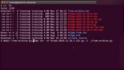 Bash Shell Scripting - "tar" Command - Part 2 Instructional Video