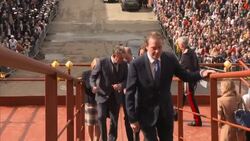 The Duke and Duchess of Cambridge arrive for a polar ship naming ceremony News Clip