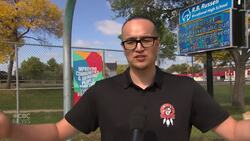 Tip-off at vibrant new basketball court in Winnipeg's North End News Clip