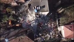 CLEAN : Rescue services clear rubble from building hit by quake in Albania News Clip