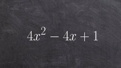 How to factor a perfect square trinomial Instructional Video