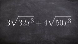 Adding two radical expressions by simplifying first Instructional Video