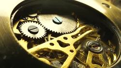 Clock Mechanism Works Stock Footage