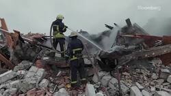 Ukraine Ministry Video of Strike Damage in Zhytomyr News Clip