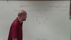 Apply a Pythagorean triple to solve for the missing side of a triangle ex 1 Instructional Video
