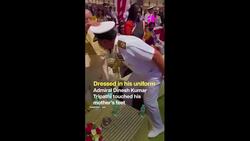 Wholesome Moment: Watch Navy Chief’s Gesture Of Humility Before Taking On New Role News Clip