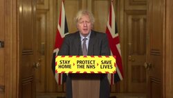 Boris Johnson announcing 'Roadmap out of Lockdown' News Clip