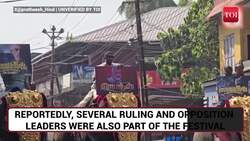 Kerala Mosque Sparks Outcry: Slain Hamas, Hezbollah Leaders Honoured, Posters Paraded Atop Elephants News Clip
