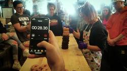 Tallest Stack of Doughnuts in One Minute Instructional Video
