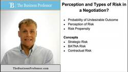 Perception and the Types of Risk in a Negotiation Instructional Video