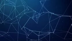 Blue Abstract Moving digital medical science plexus chain with glowing impulses research Seamless Loop Animation For visuals, biology, biotechnology, chemistry, science, Medicine, cosmetics. Stock Footage