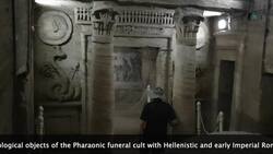 Egypt, Alexandria - Catacombs of Kom El Shoqafa Stock Footage