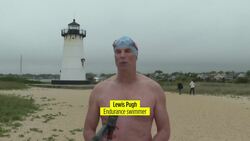 Endurance athlete begins swim in shark-infested waters News Clip
