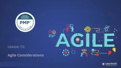 PMP Certification Training - Learning Objective - Agile Considerations Instructional Video