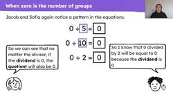 Explain how a dividend of zero affects the quotient Instructional Video
