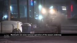1st snow removal of the season begins in Montreal News Clip