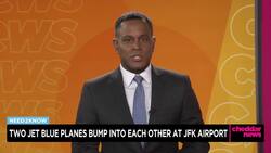 JetBlue Plane Bumps Parked Aircraft At NYC's JFK News Clip