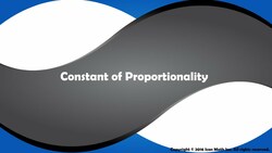 Constant of Proportionality Instructional Video