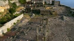 Hashima: Japan's Abandoned Battleship Island Unveiled by Drone Stock Footage