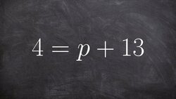 Solving a one step equations using subtraction Instructional Video