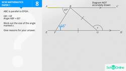 GCSE Secondary Maths Age 13-17 - Geometry & Measures: Parallel Lines Problem - Explained Instructional Video