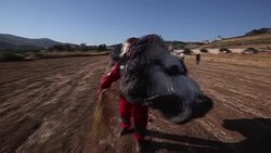 CLEAN : Foreign paragliding pilots fly over war-scarred Syrian city of Homs News Clip