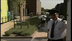 Wimbledon: Goran Ivanisevic arrives / Tim Henman fans Stock Footage