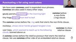 Semi-colons: second function Instructional Video