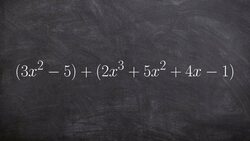 Learn how to add two polynomials with missing like terms Instructional Video