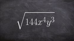 Simplifying a radical with variables as the radicand Instructional Video