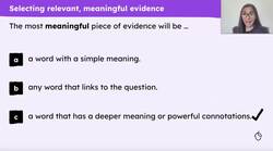 'After Dark': selecting evidence to support language analysis Instructional Video
