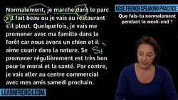GCSE French Speaking: What do you usually do on the weekend? Instructional Video