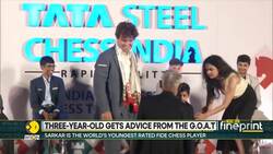 Magnus Carlsen Meets 3-Year-Old Chess Prodigy Anish Sarkar News Clip