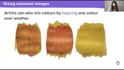 Mixing secondary colours: autumn oranges Instructional Video