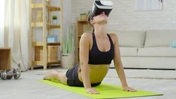 Woman Doing Stretching Exercises on Mat Stock Footage