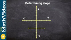 Determining slope of zero from a graph positive Instructional Video