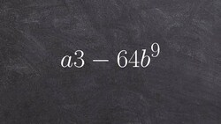 learn how to factor using the difference of two cubes Instructional Video